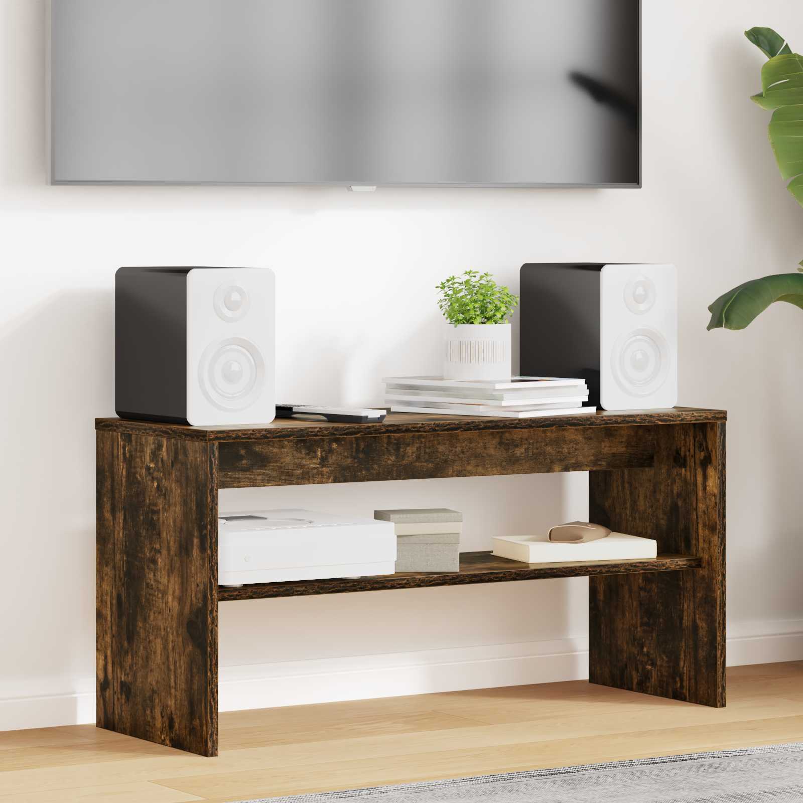 TV-Schränk 80 x 30 x 40 cm Geräucherte Eiche Holzwerkstoff