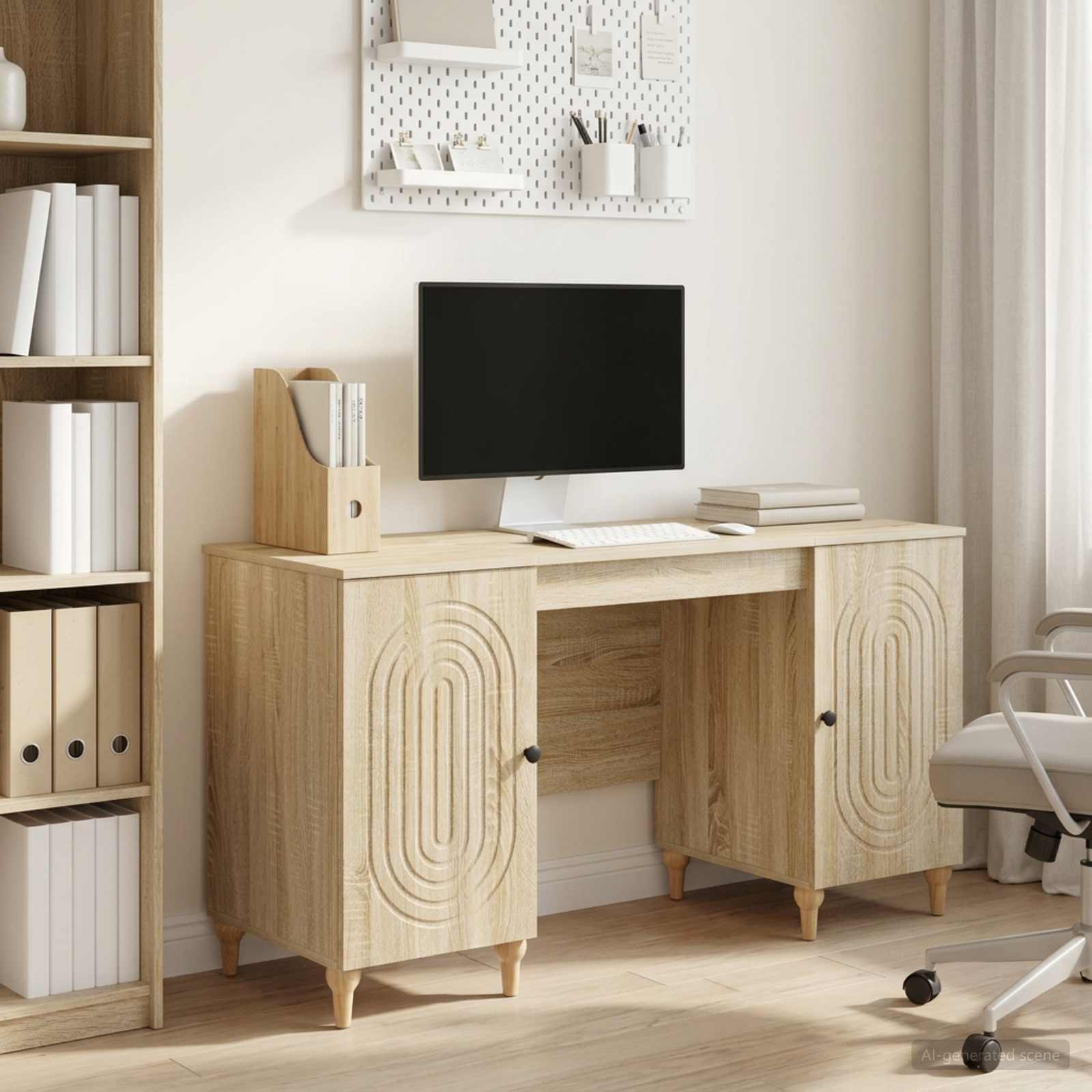 Schreibtisch Sonoma 142,5 x 50 x 75 cm Holzwerkstoff