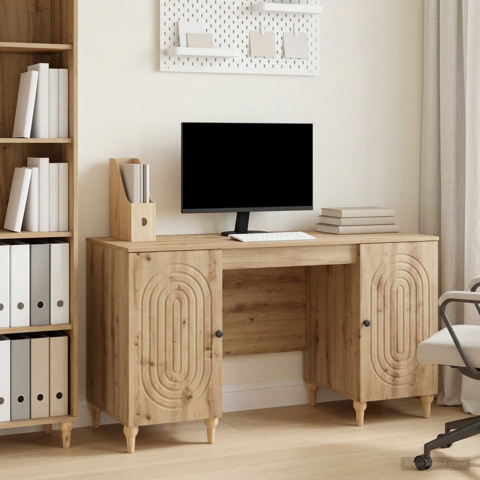 Schreibtisch Artisan-Eiche 142,5 x 50 x 75 cm Holzwerkstoff