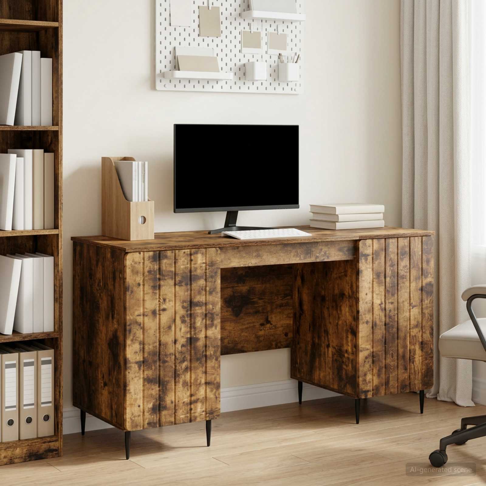 Schreibtisch Geräucherte Eiche 142,5 x 50 x 75 cm Holzwerkstoff