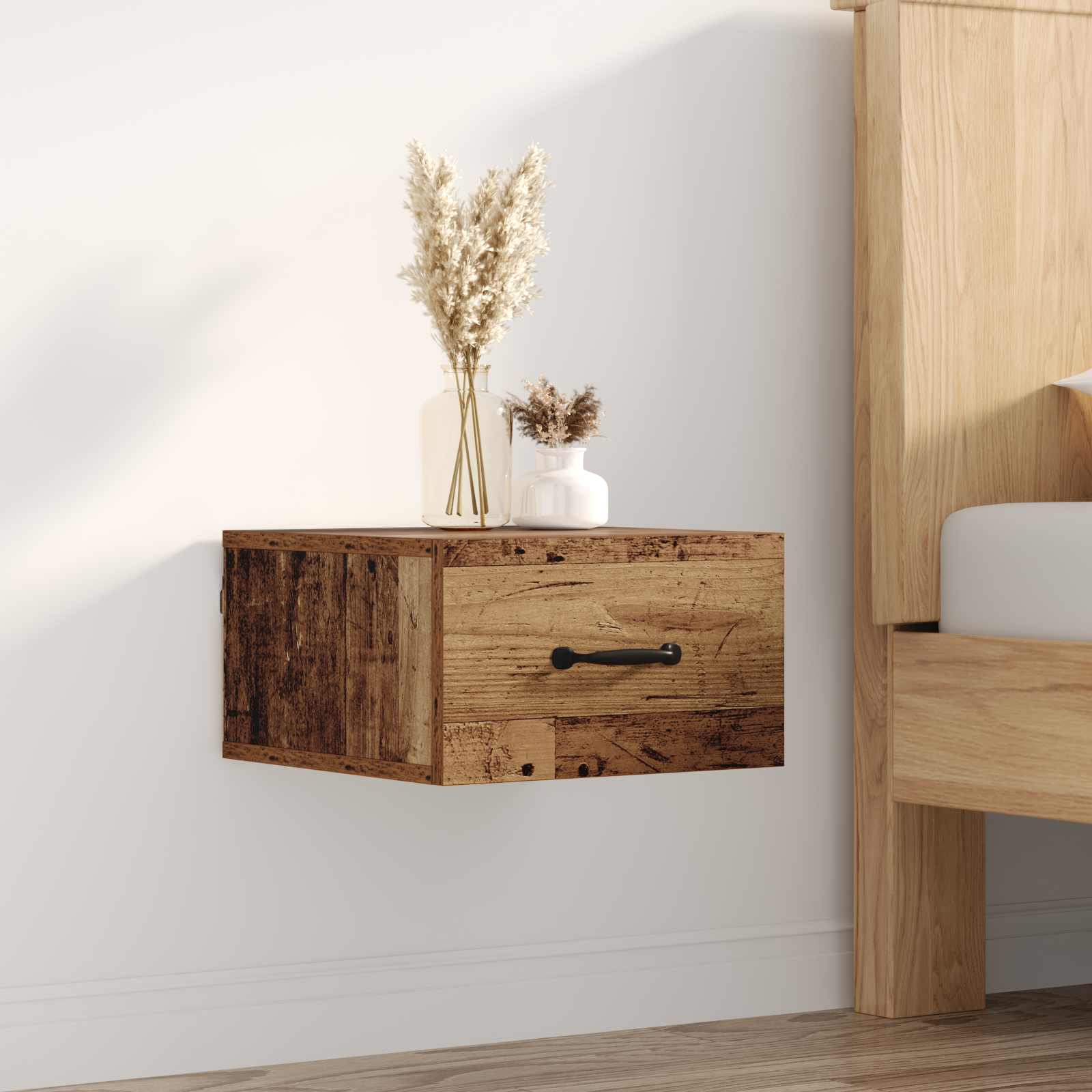 Nachttisch Altholz 35 x 35 x 20 cm Holzwerkstoff