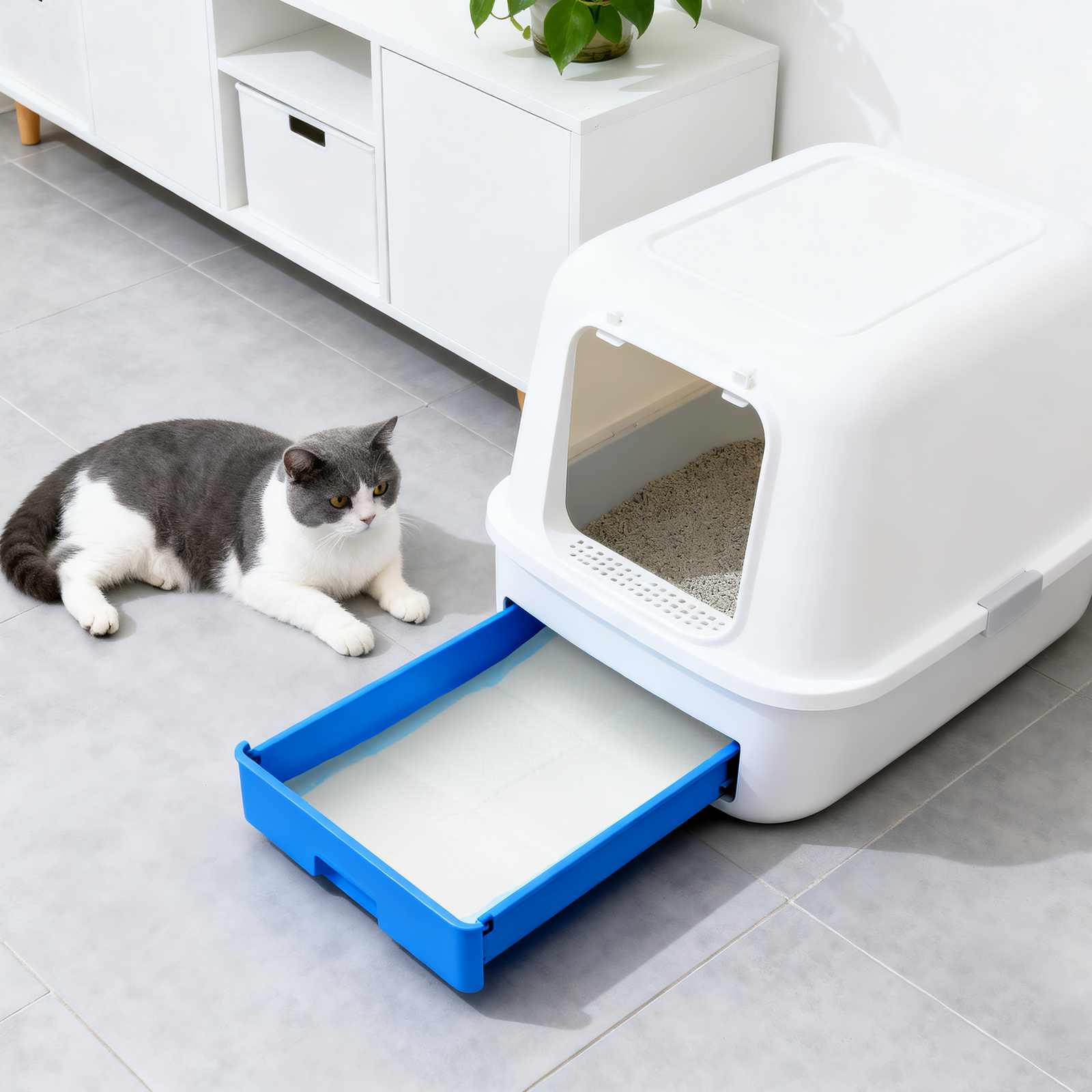 Non-woven Fabric Pet Training Pad 100 stk. Blau und Weiß