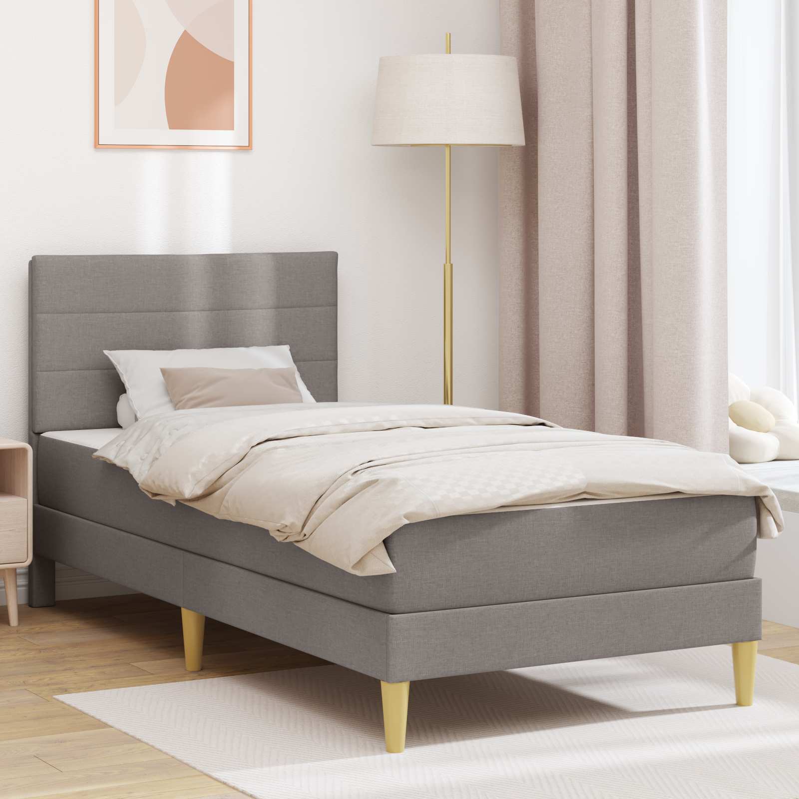 Bettrahmen 100 x 200 cm Taupe