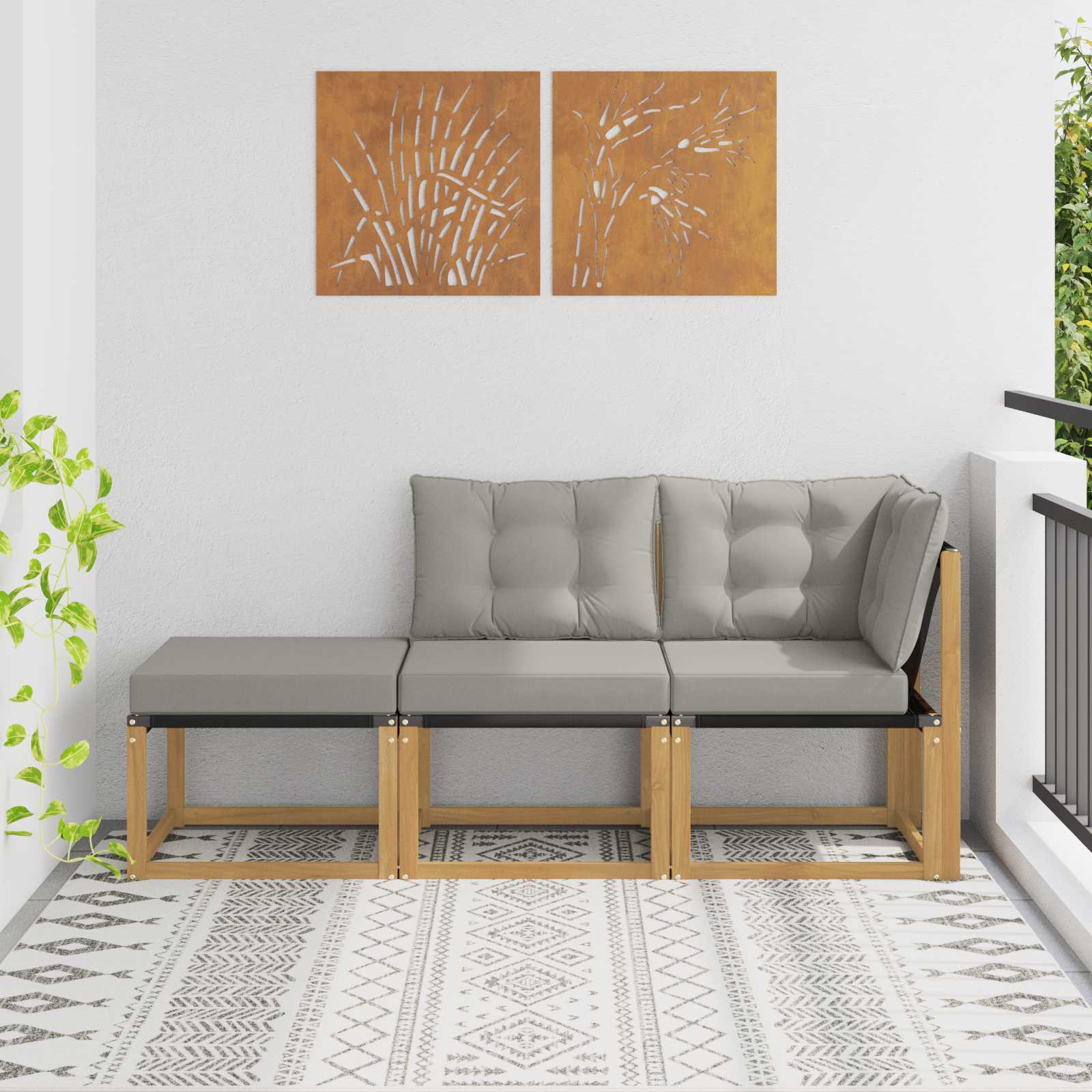 3 stk. Sectional Sofa Einheiten Weiß