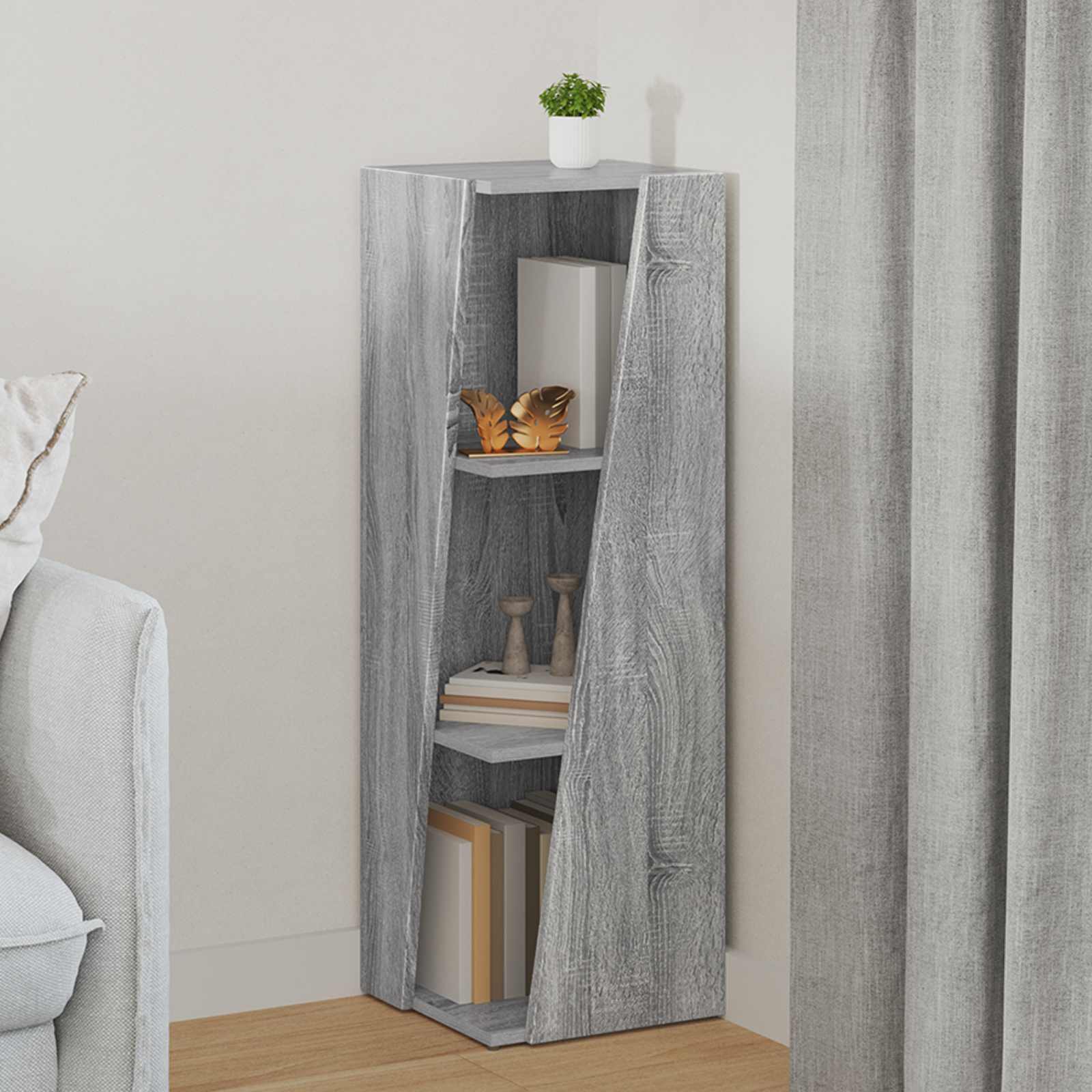 Seitenregal 33 x 32 x 100,5 cm Holzwerkstoff Sonoma-Grau