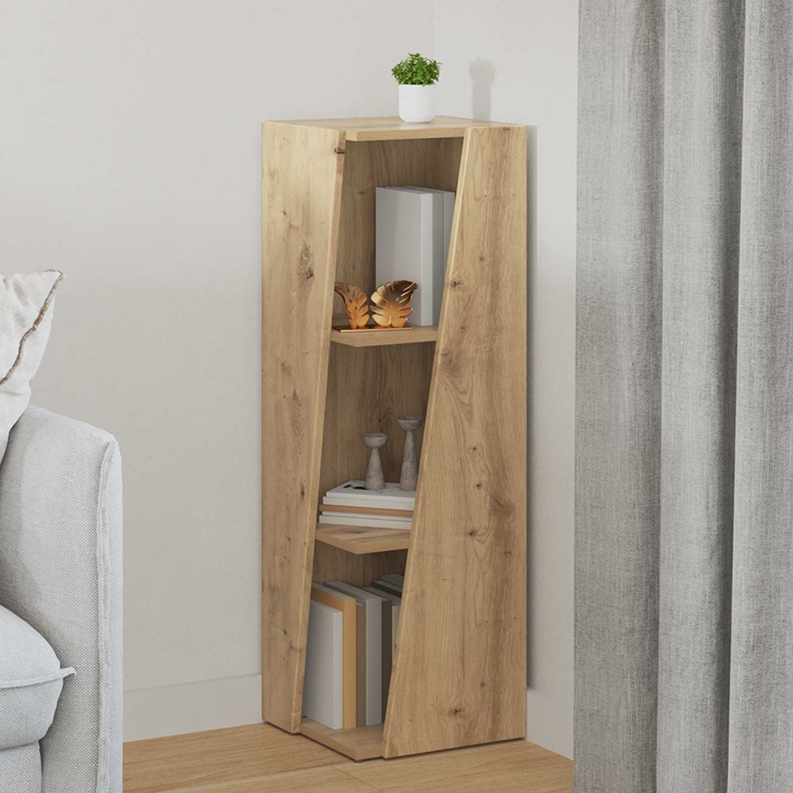 Seitenregal 33 x 32 x 100,5 cm Holzwerkstoff Artisan-Eiche