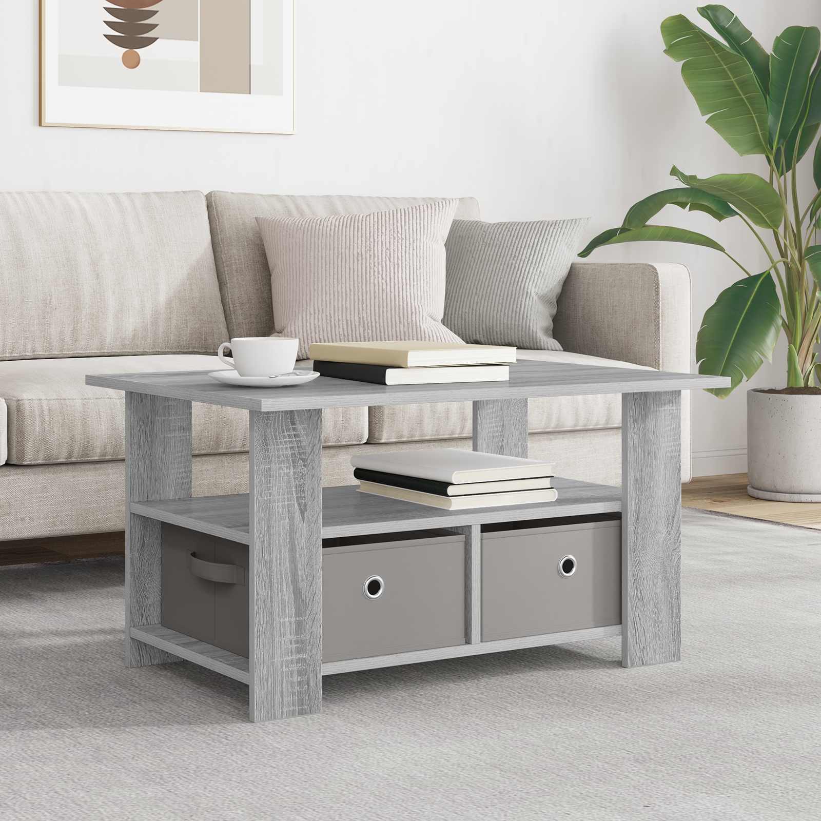 Couchtisch Graues Sonoma 77 x 55 x 42 cm Holzwerkstoff