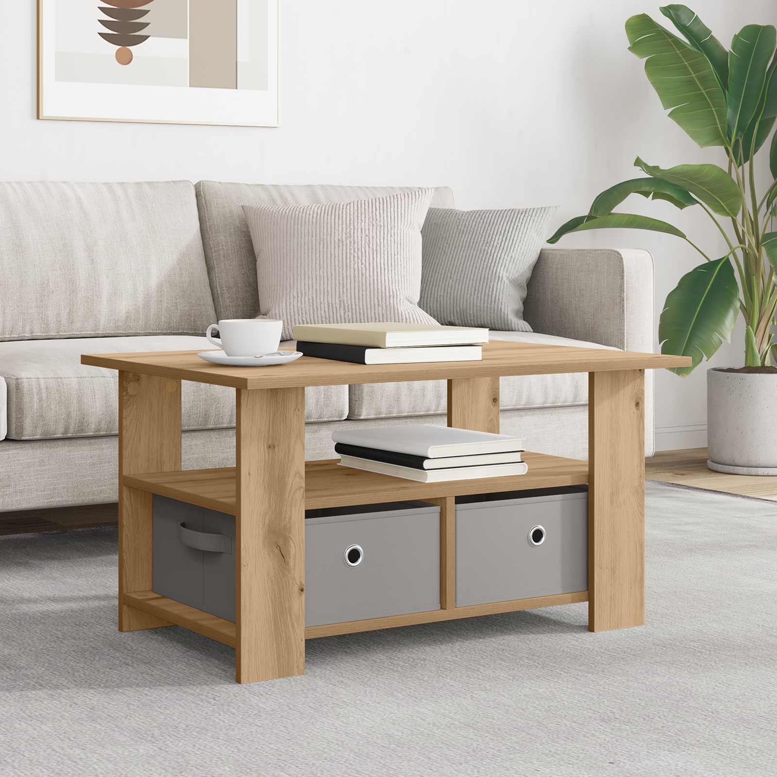 Couchtisch Artisan-Eiche 77 x 55 x 42 cm Holzwerkstoff