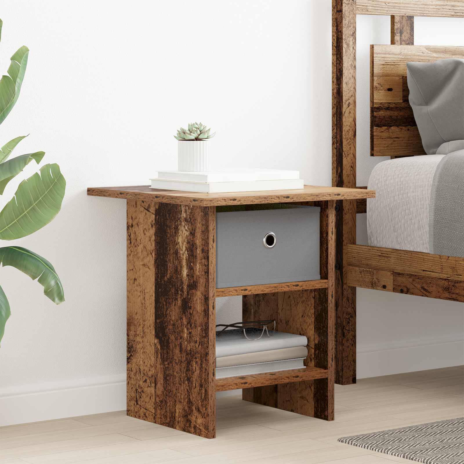 Nachttisch Altholz 41 x 40 x 45 cm Holzwerkstoff