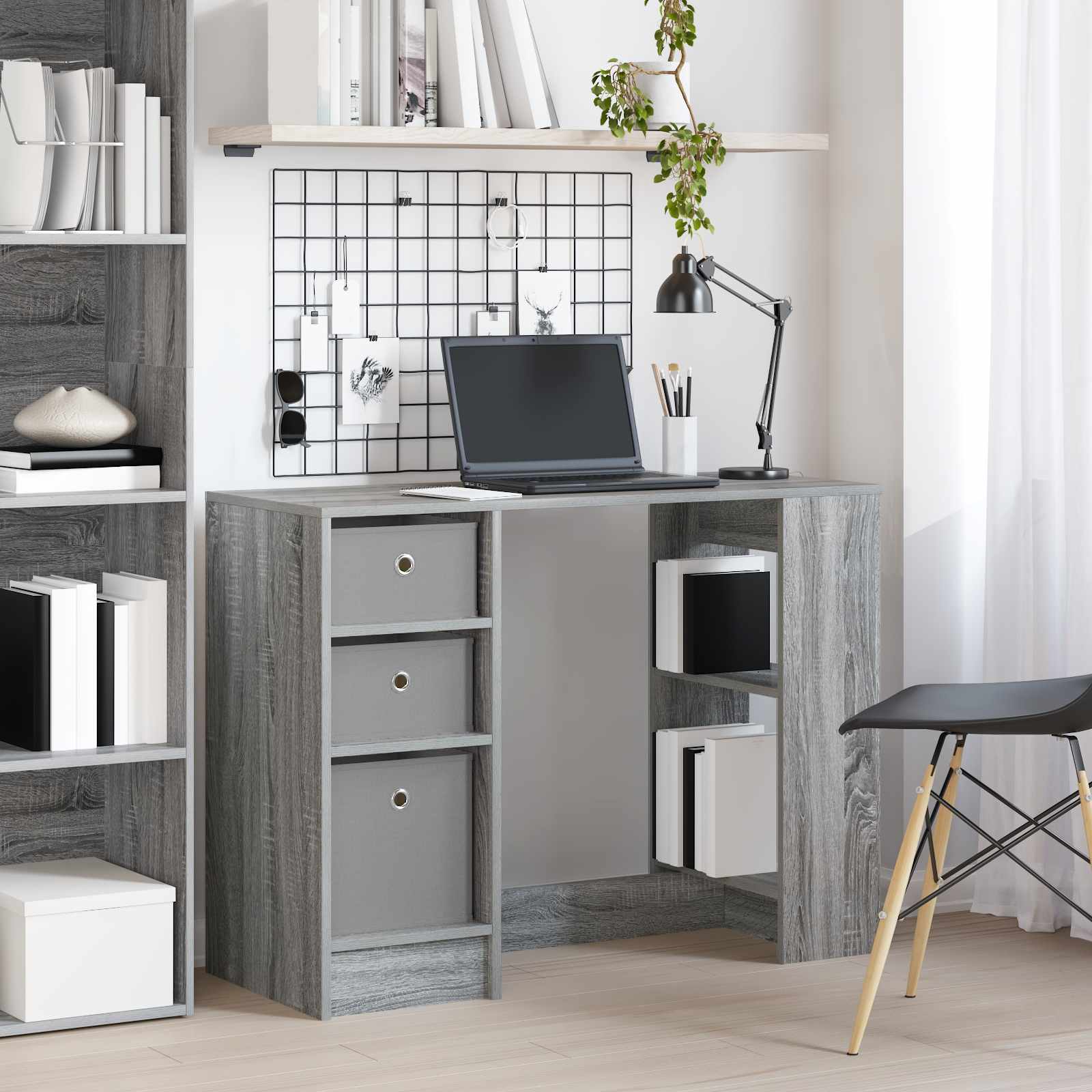 Schreibtisch Sonoma-Grau 100 x 40 x 75 cm Holzwerkstoff