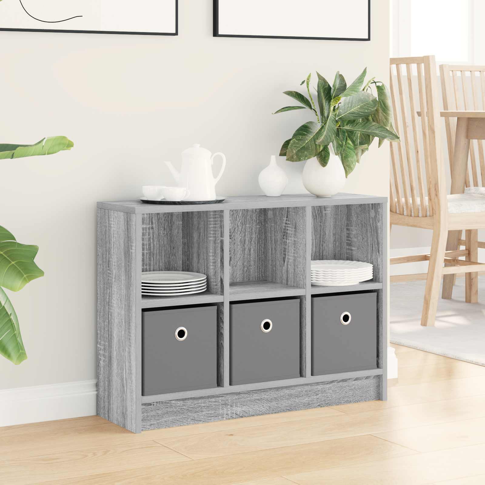 Sideboard Sonoma-Grau 73,5 x 22,5 x 53,5 cm