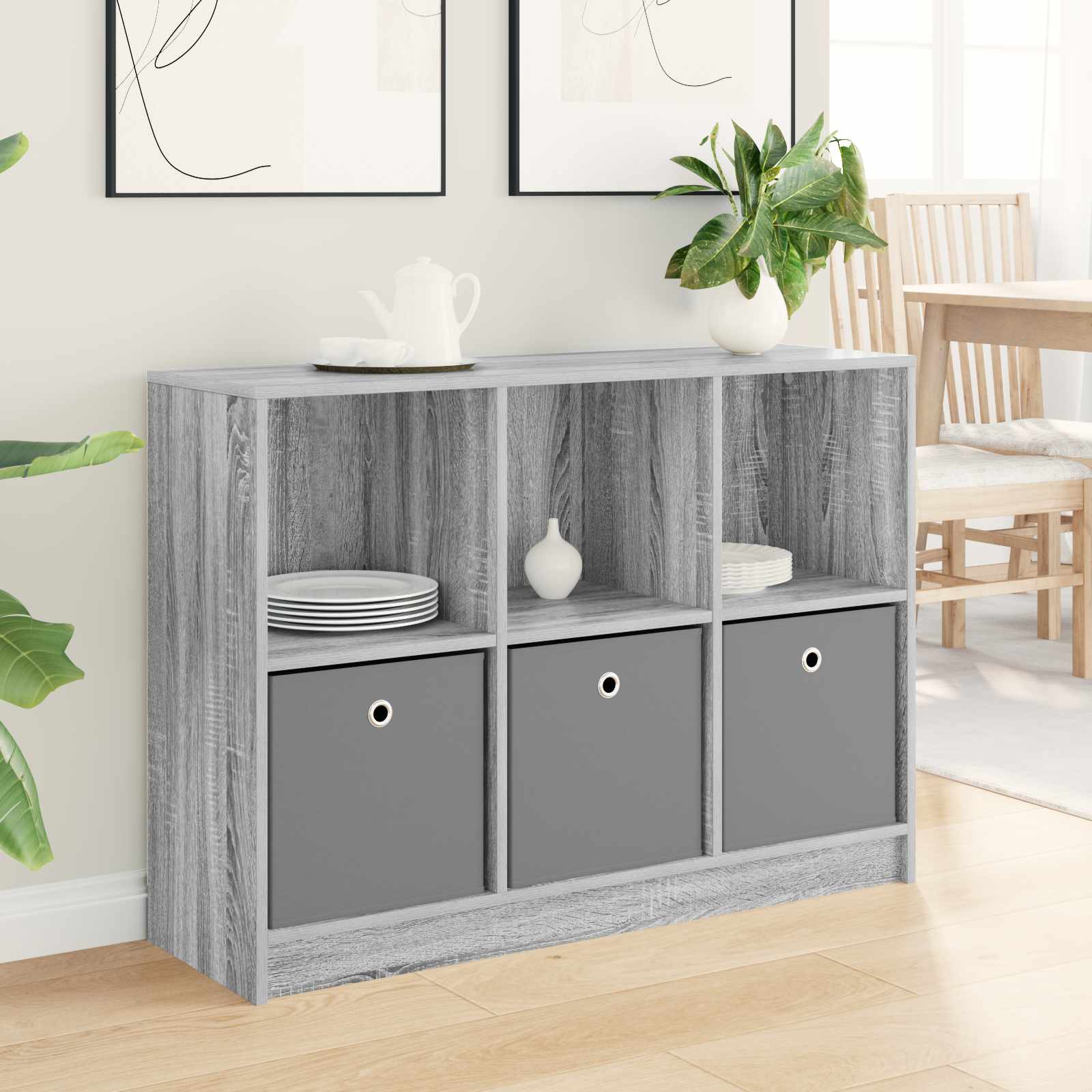 Sideboard Sonoma-Grau 102 x 32 x 73,5 cm
