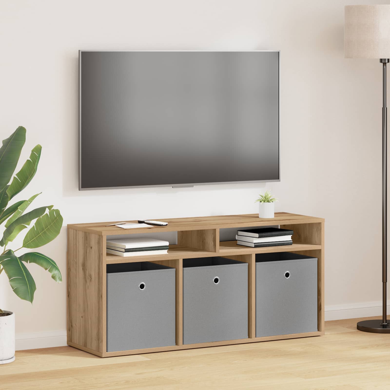 Lowboard 102 x 32 x 48,5 cm Artisan-Eiche