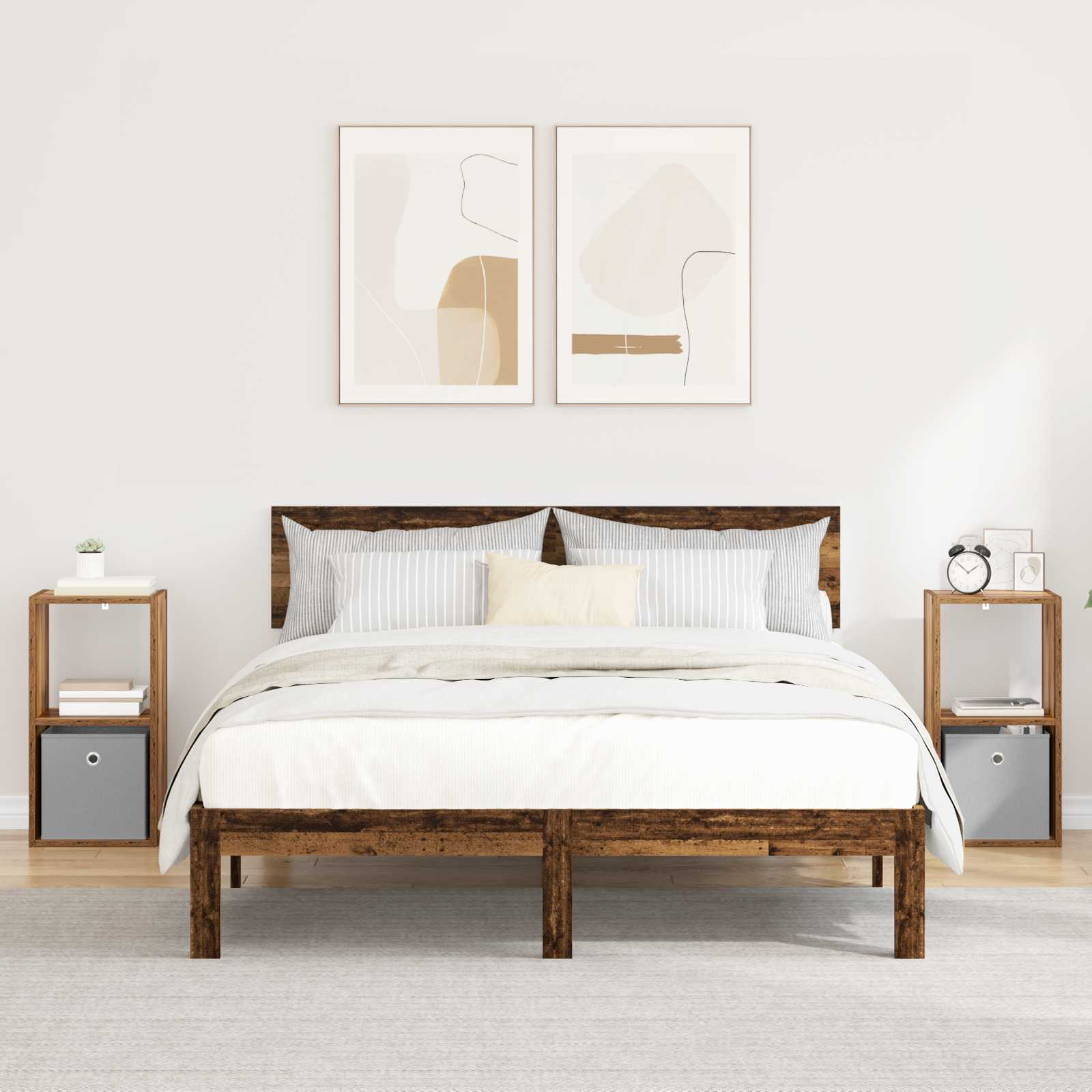 Nachttisch 2 stk. Altholz 30,5 x 27 x 59,5 cm Holzwerkstoff