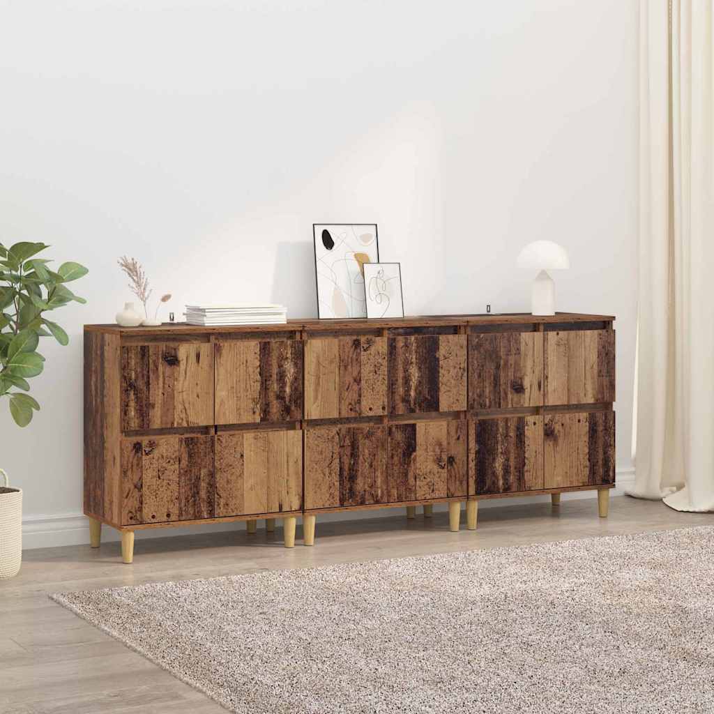 Sideboards 3 stk. Altholz 60 x 35 x 70 cm Holzwerkstoff