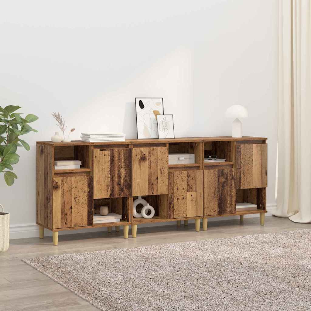 Sideboards 3 stk. Altholz 60 x 35 x 70 cm Holzwerkstoff