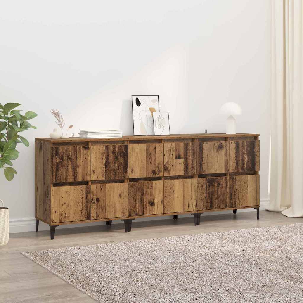 Sideboards 3 stk. Altholz 60 x 35 x 70 cm Holzwerkstoff