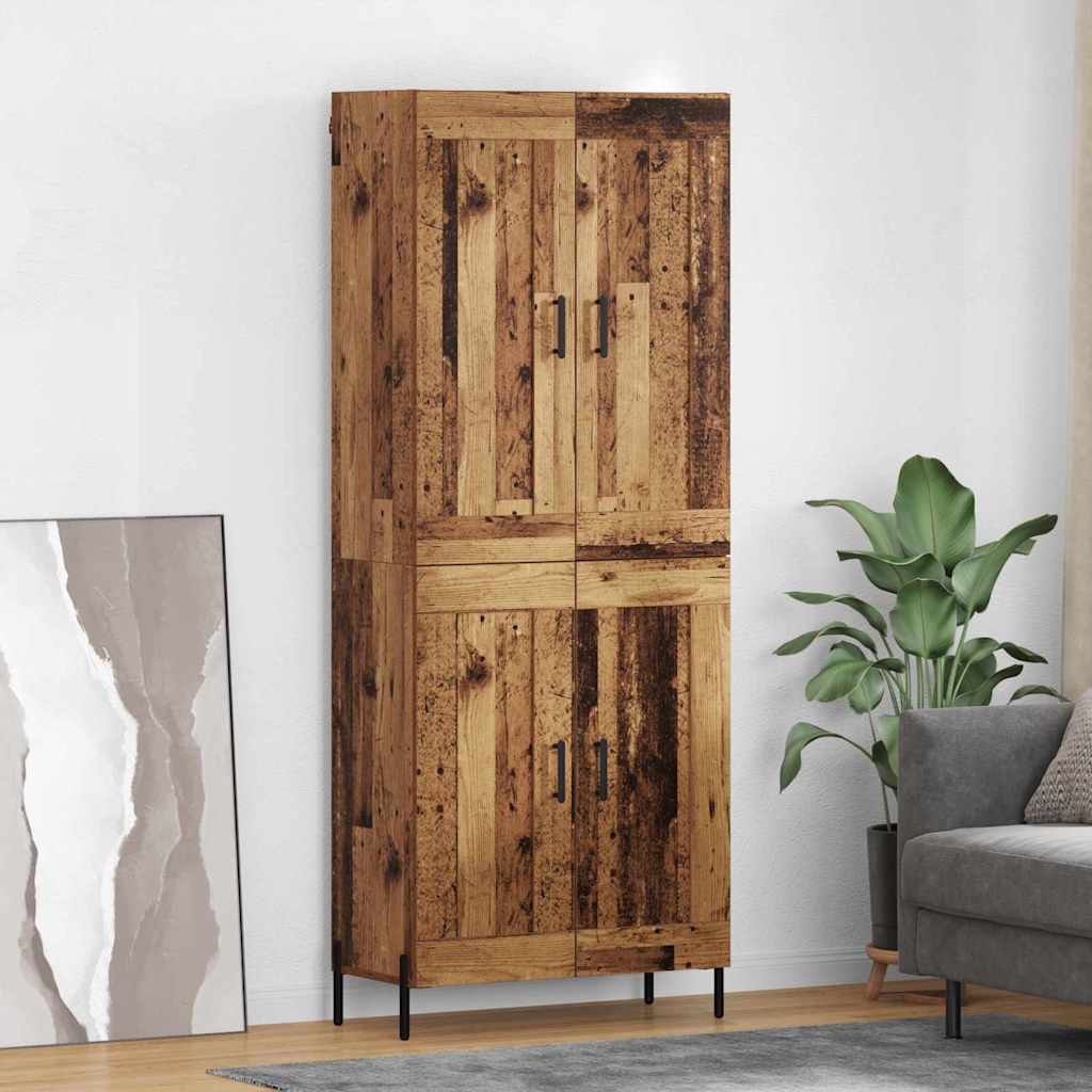 Highboard 2 stk. Altholz 69,5 x 34 x 180 cm Holzwerkstoff