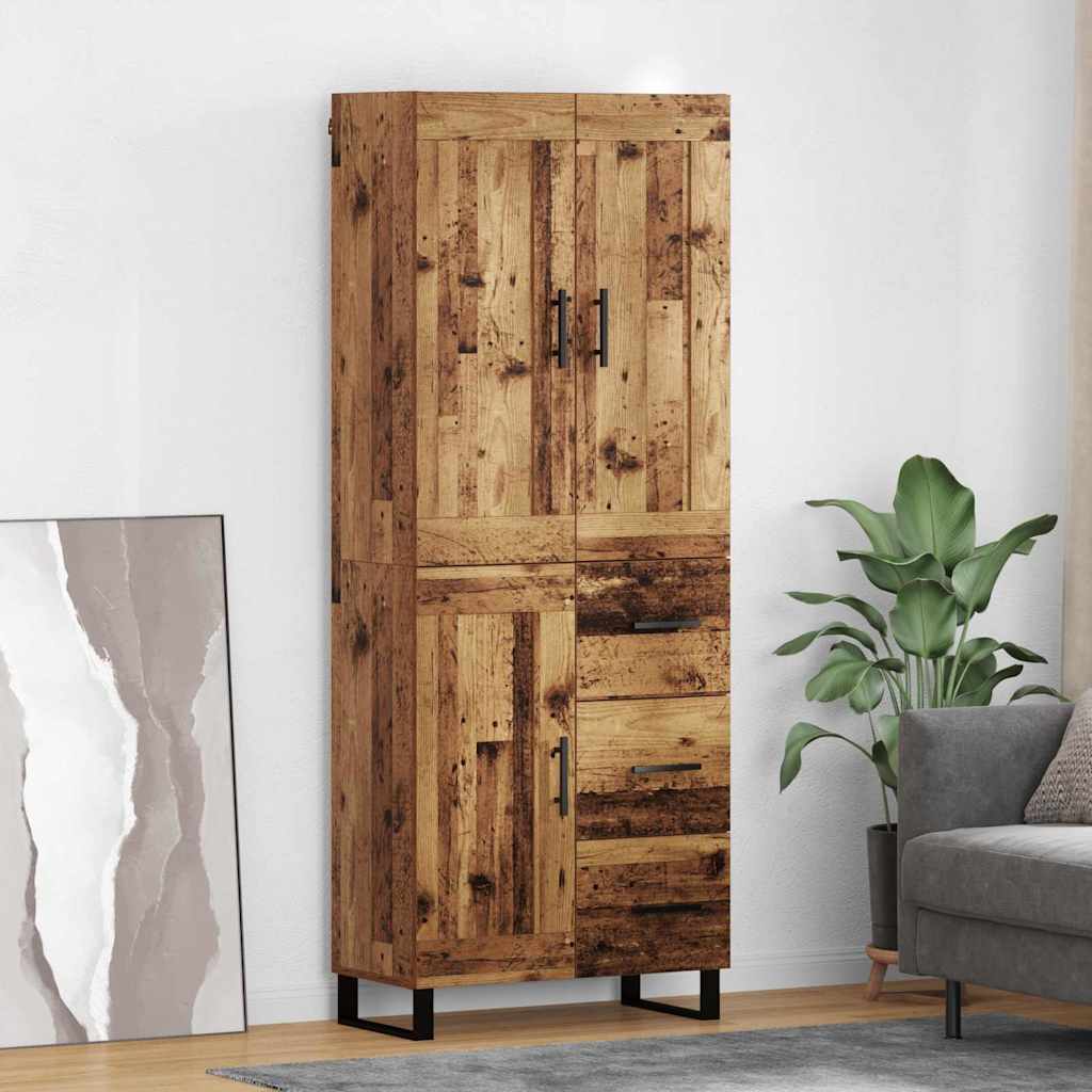 Highboard 2 Stk. Altholz 69,5 x 34 x 180 cm