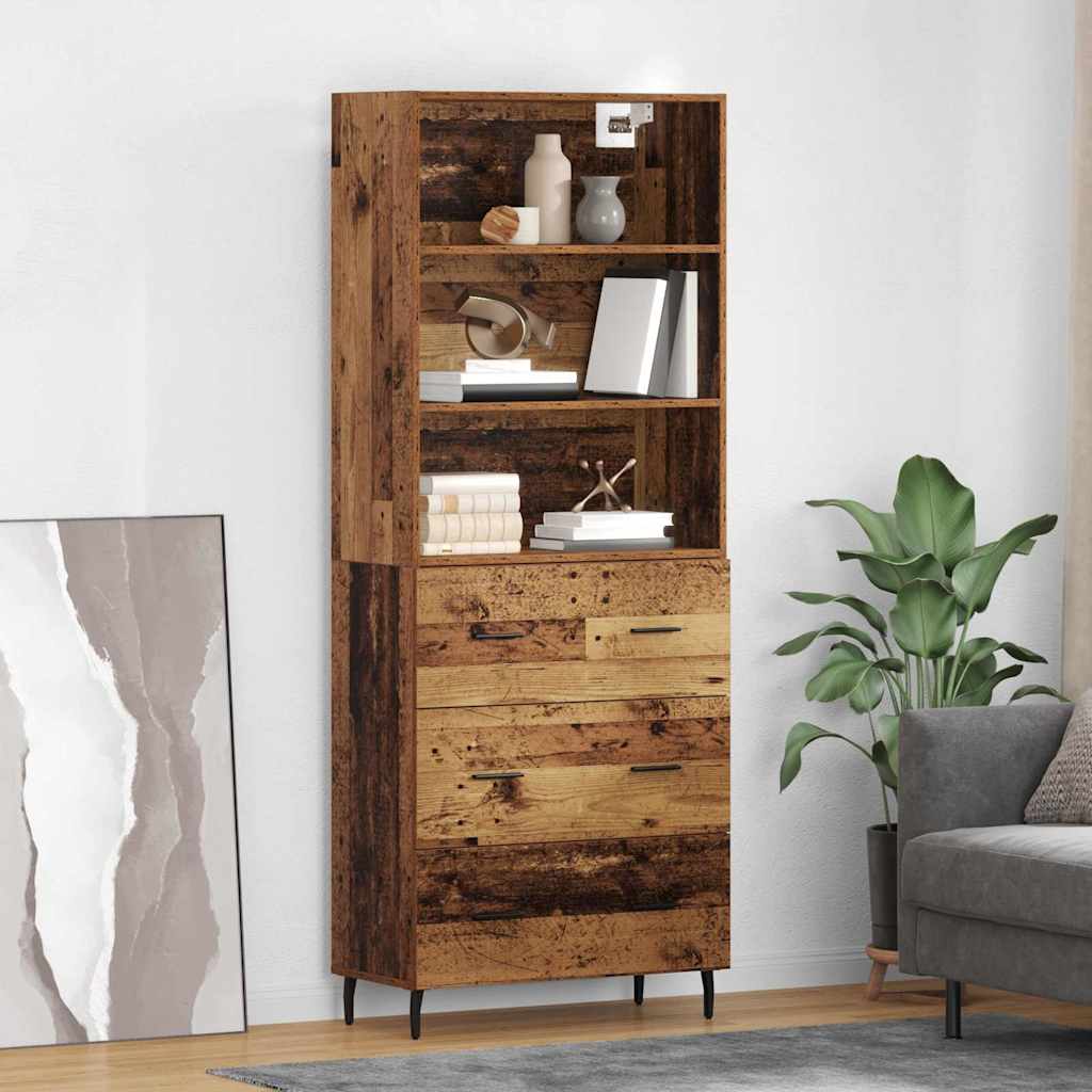 Highboard 2 stk. Altholz 69,5 x 32,5 x 180 cm Holzwerkstoff
