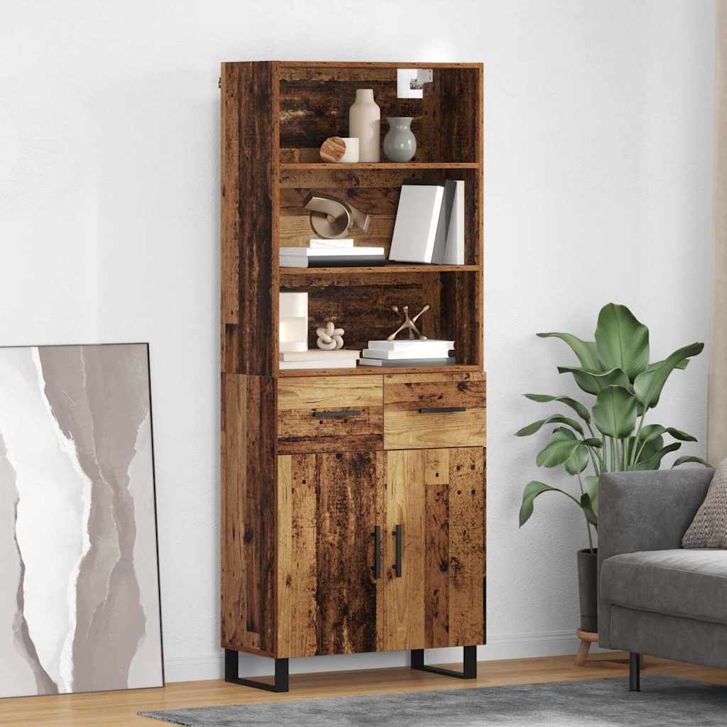Highboard 2 stk. Altholz 69,5 x 34 x 180 cm