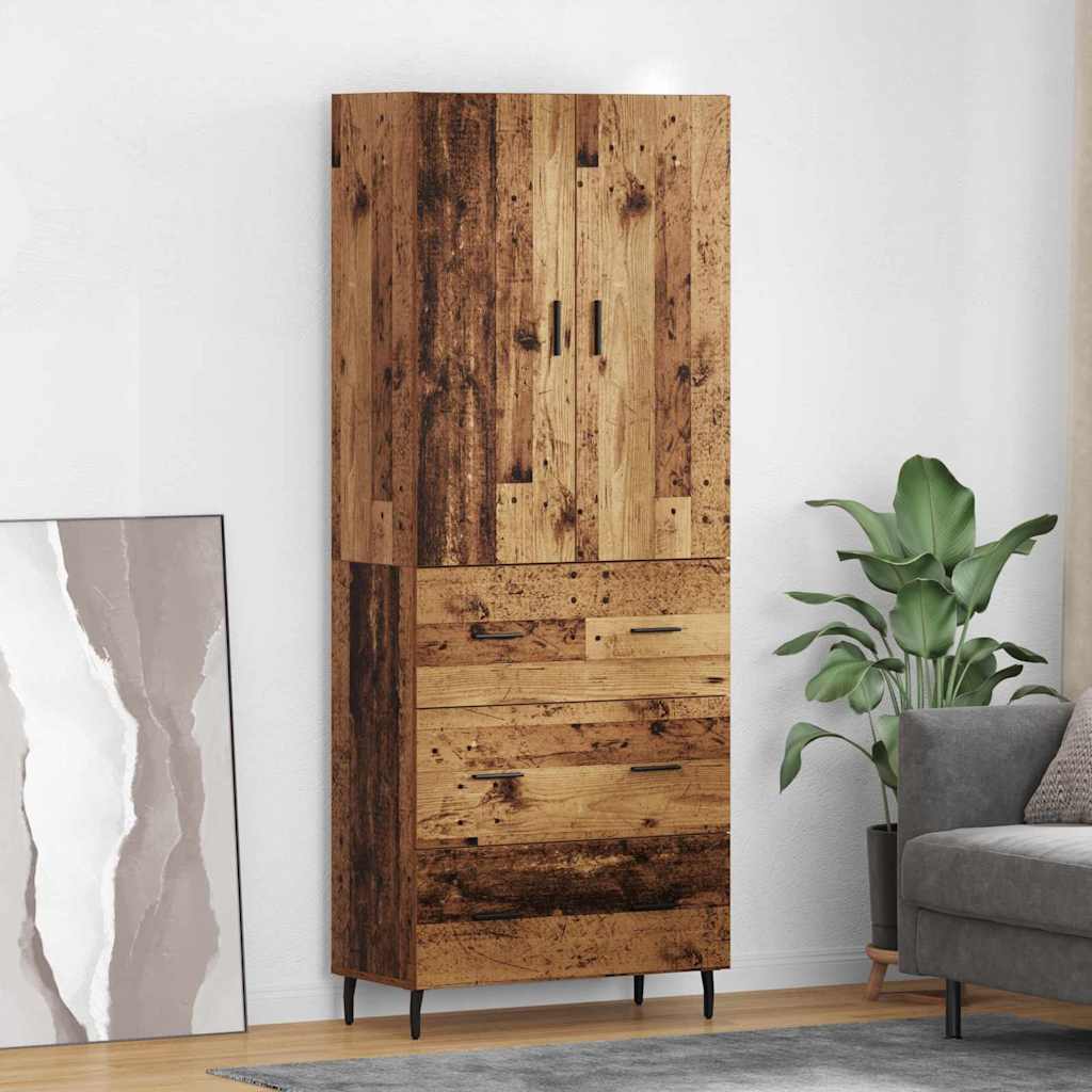 Highboard 2 stk. Altholz 69,5 x 34 x 180 cm Holzwerkstoff