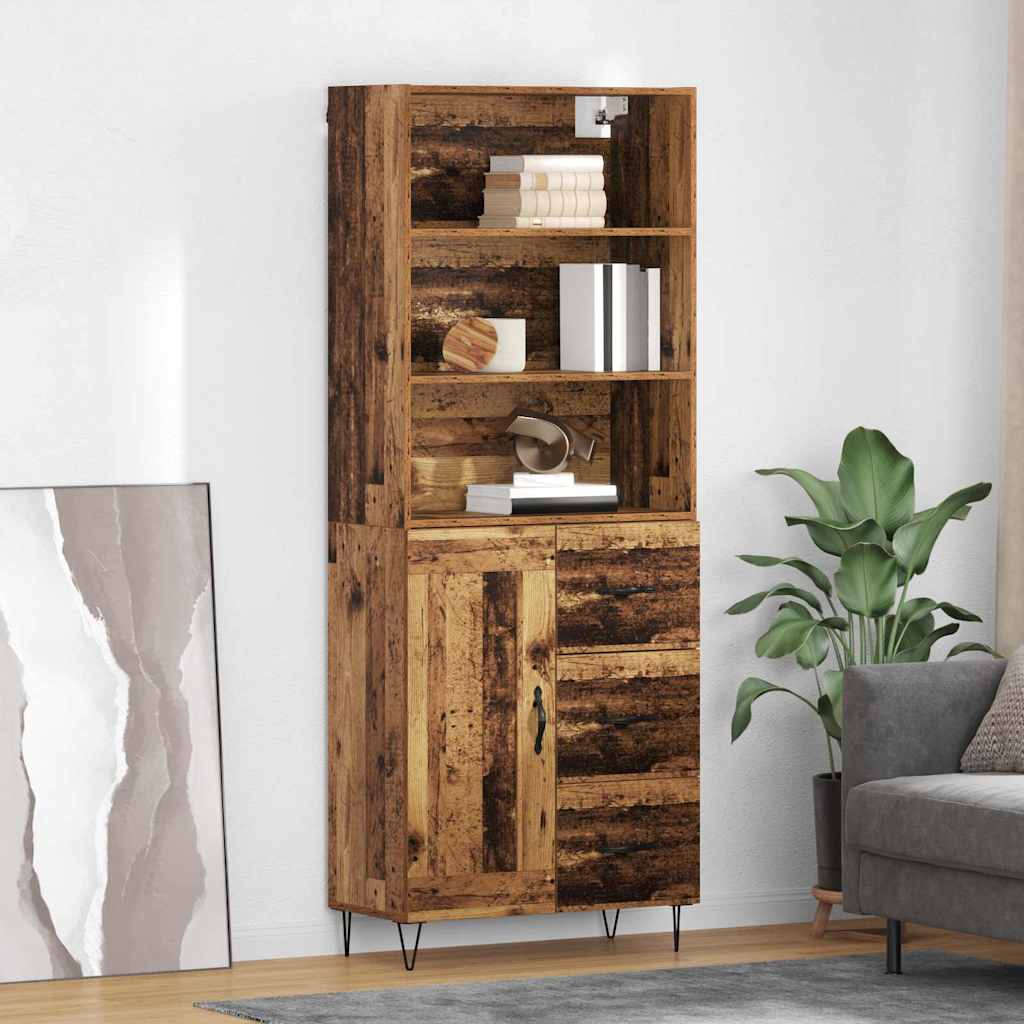 Highboard 2 stk. Altholz 69,5 x 34 x 180 cm