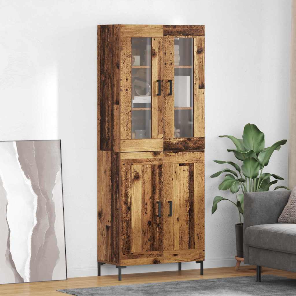 Highboard 2 stk. Altholz 69,5 x 34 x 180 cm Holzwerkstoff