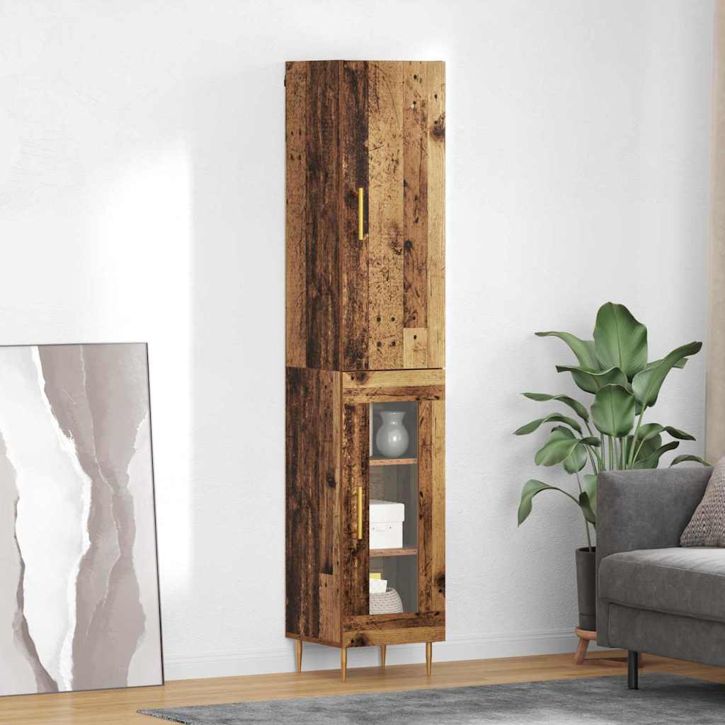 Highboard 2 stk. Altholz 34,5 x 34 x 180 cm Holzwerkstoff