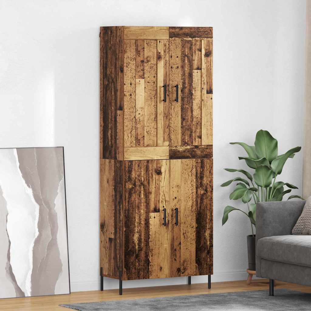 Highboard 2 stk. Altholz 69,5 x 34 x 180 cm Holzwerkstoff