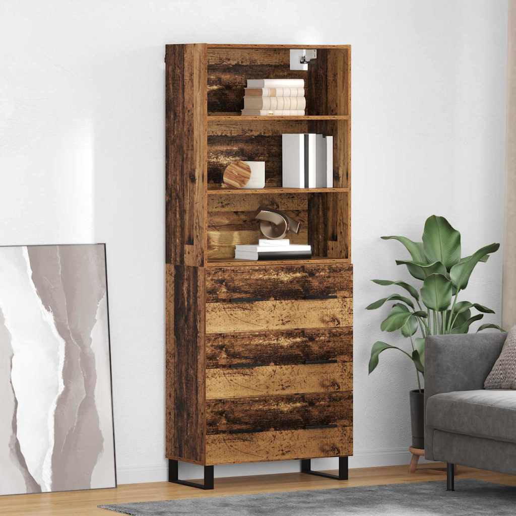 Highboard 2 stk. Altholz 69,5 x 34 x 180 cm