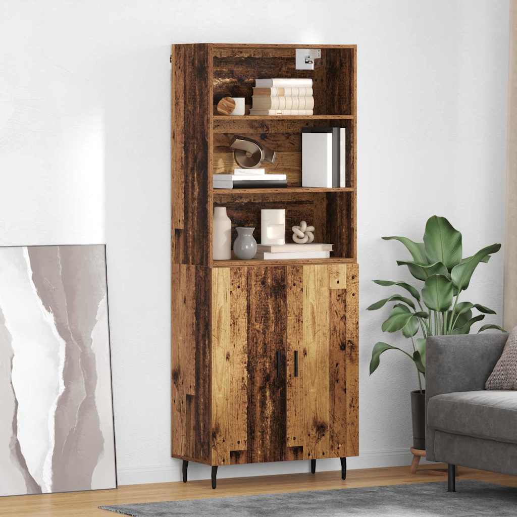 Highboard 2 stk. Altholz 69,5 x 32,5 x 180 cm Holzwerkstoff