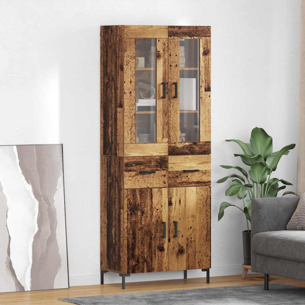 Highboard 2 stk. Altholz 69,5 x 34 x 180 cm Holzwerkstoff