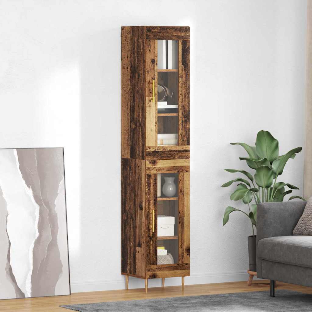 Highboard 2 stk. Altholz 34,5 x 34 x 180 cm Holzwerkstoff