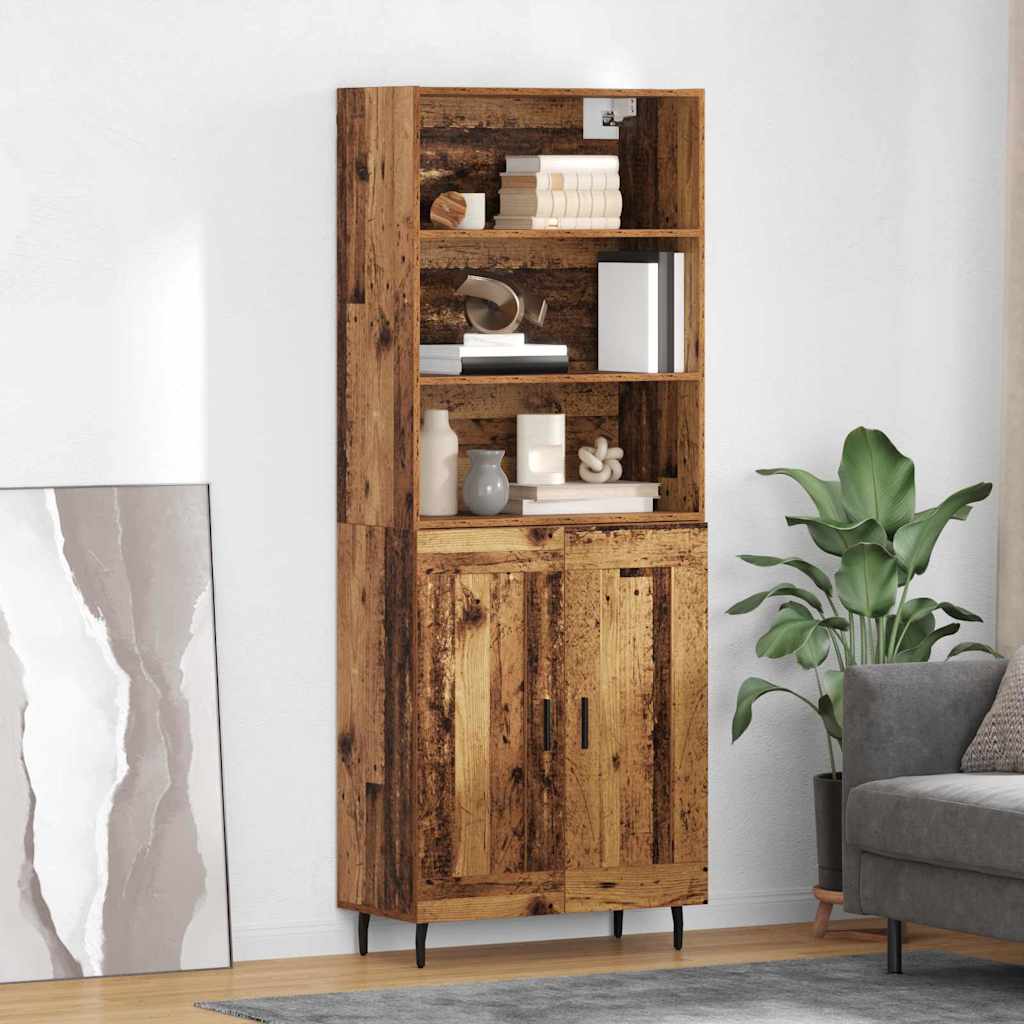 Highboard 2 stk. Altholz 69,5 x 32,5 x 180 cm Holzwerkstoff