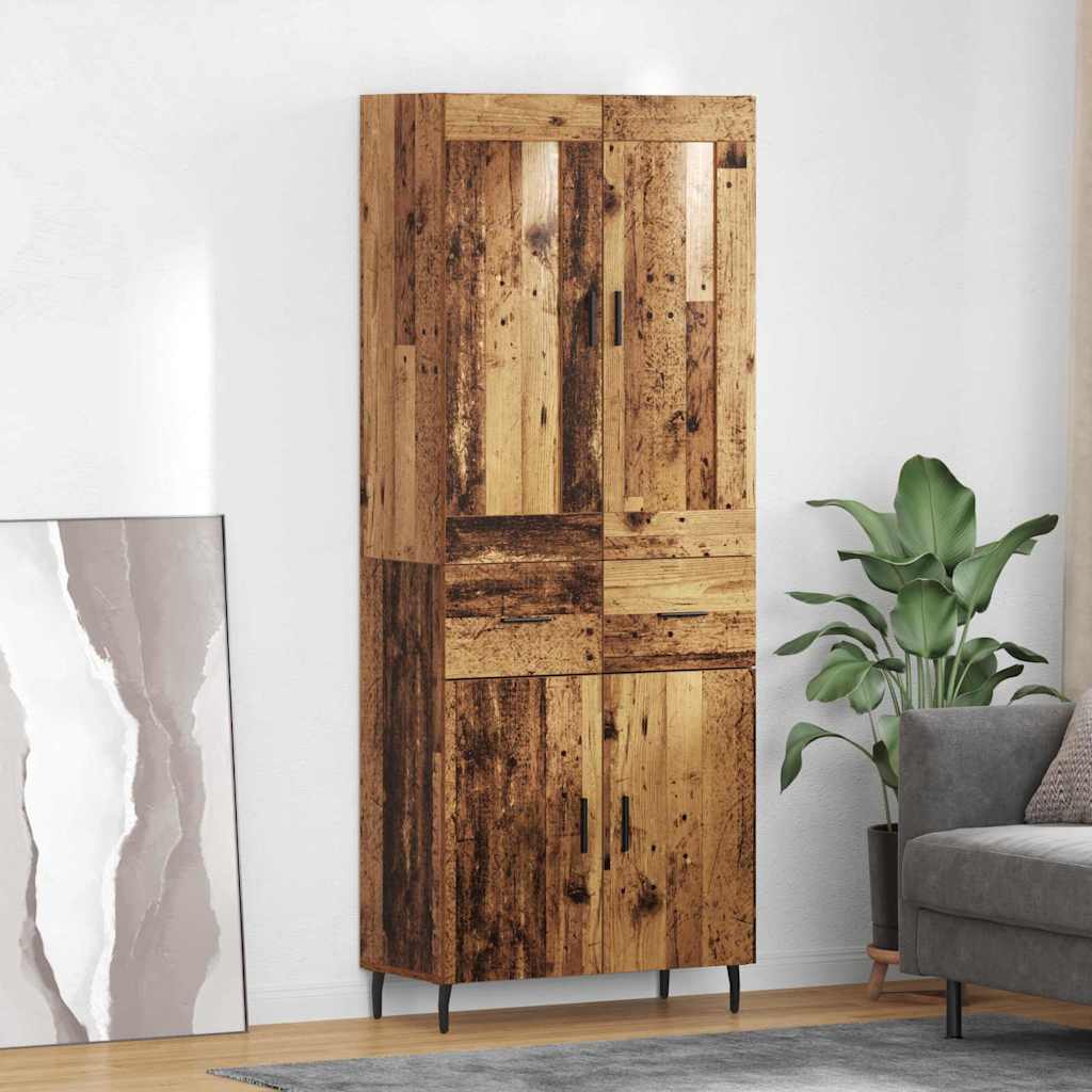 Highboard 2 stk. Altholz 69,5 x 34 x 180 cm Holzwerkstoff