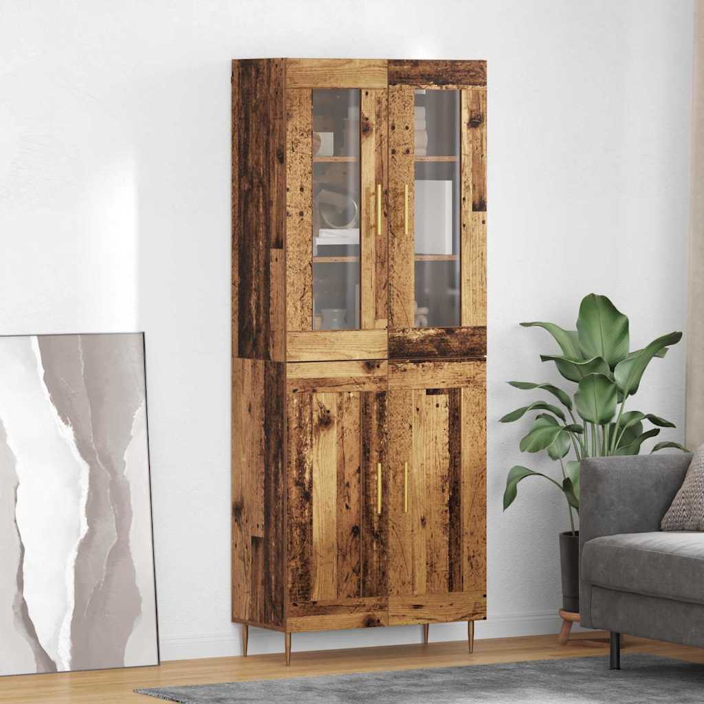 Highboard 2 stk. Altholz 69,5 x 34 x 180 cm Holzwerkstoff