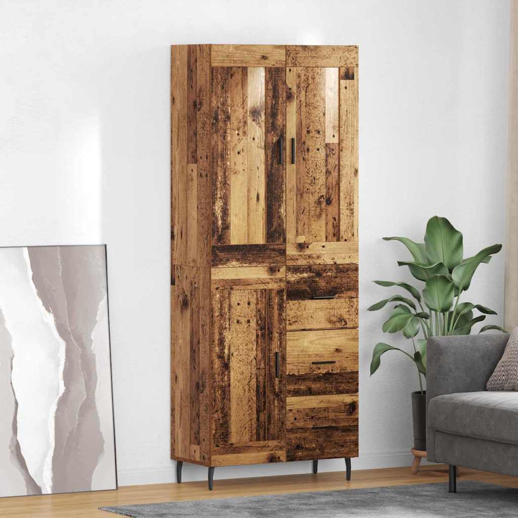 Highboard 2 stk. Altholz 69,5 x 34 x 180 cm Holzwerkstoff