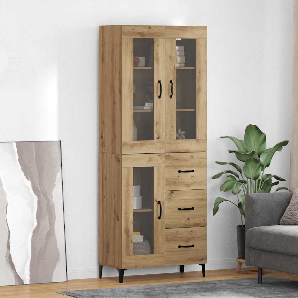 Highboard Artisan-Eiche 69,5 x 34 x 180 cm Holzwerkstoff