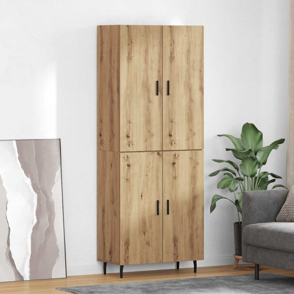 Highboard 2 stk. Artisan-Eiche 69,5 x 34 x 180 cm Holzwerkstoff