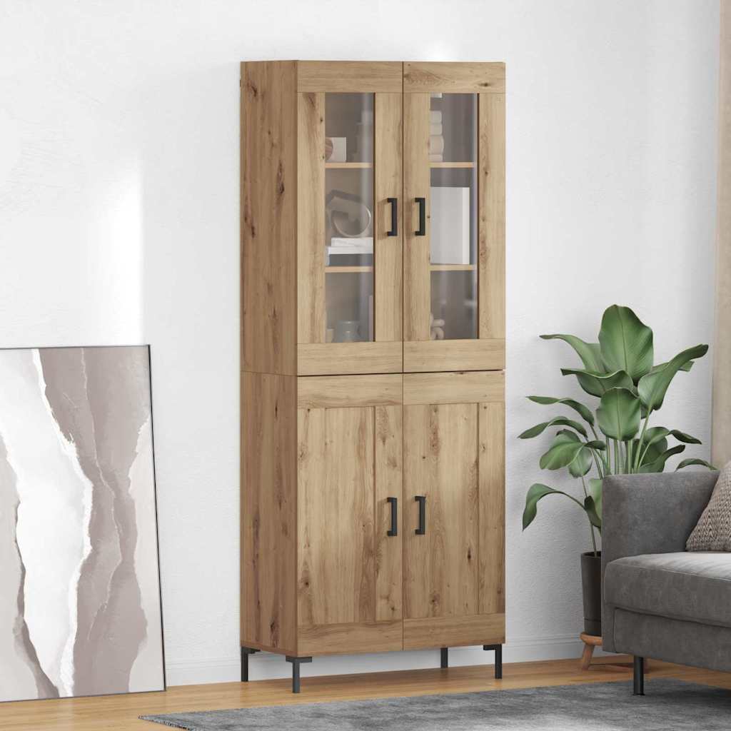 Highboard 2 stk. Artisan-Eiche 69,5 x 34 x 180 cm Holzwerkstoff