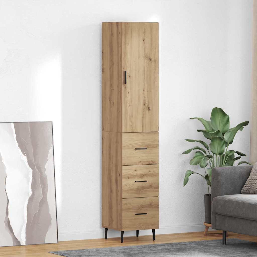 Highboard Artisan-Eiche 34,5 x 34 x 180 cm Holzwerkstoff