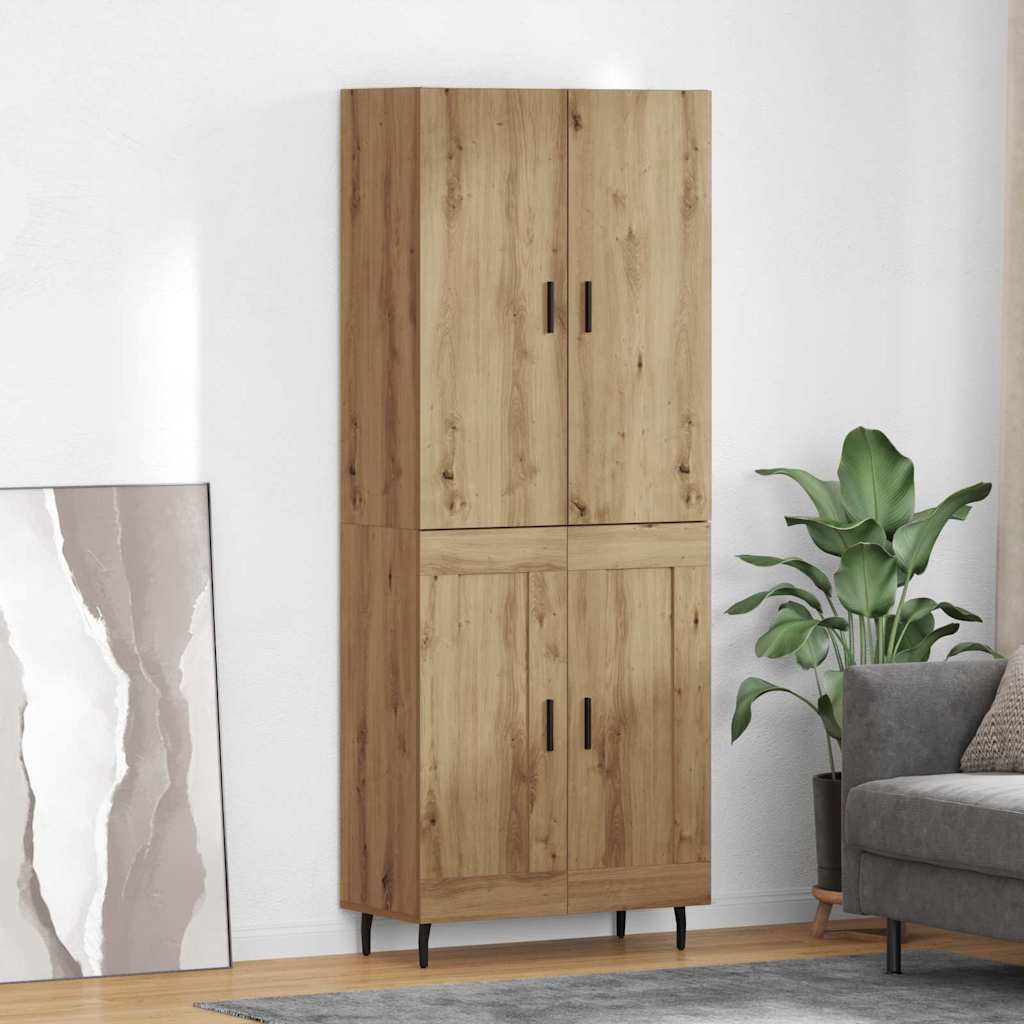 Highboard 2 stk. Artisan-Eiche 69,5 x 34 x 180 cm Holzwerkstoff