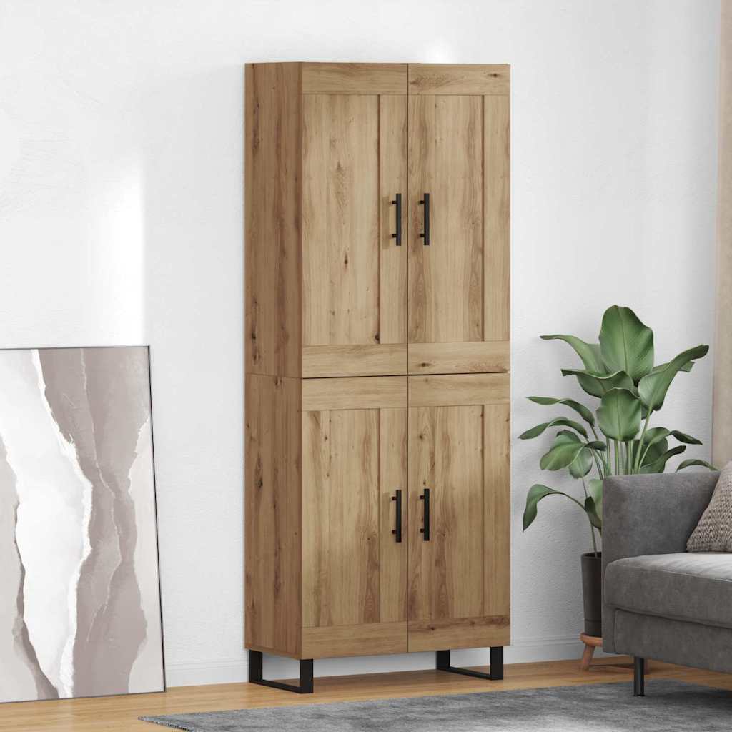Highboard 2 stk. Artisan-Eiche 69,5 x 34 x 180 cm