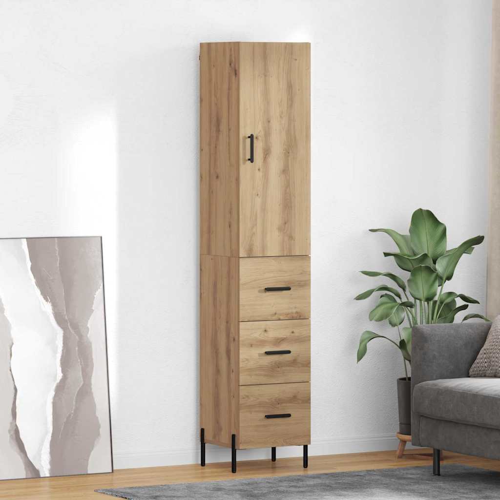 Highboard Artisan-Eiche 34,5 x 34 x 180 cm Holzwerkstoff