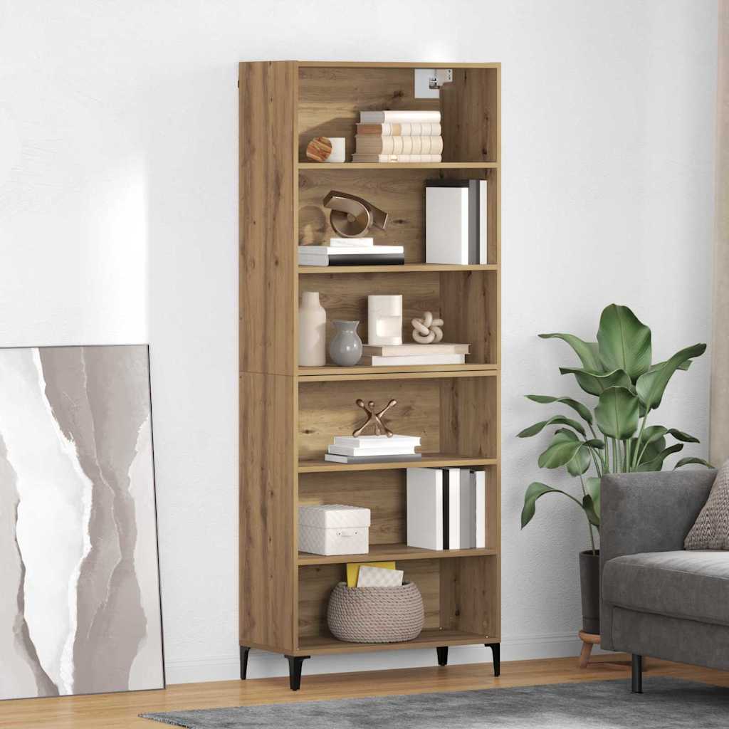 Highboard Artisan-Eiche 69,5 x 34 x 180 cm Holzwerkstoff
