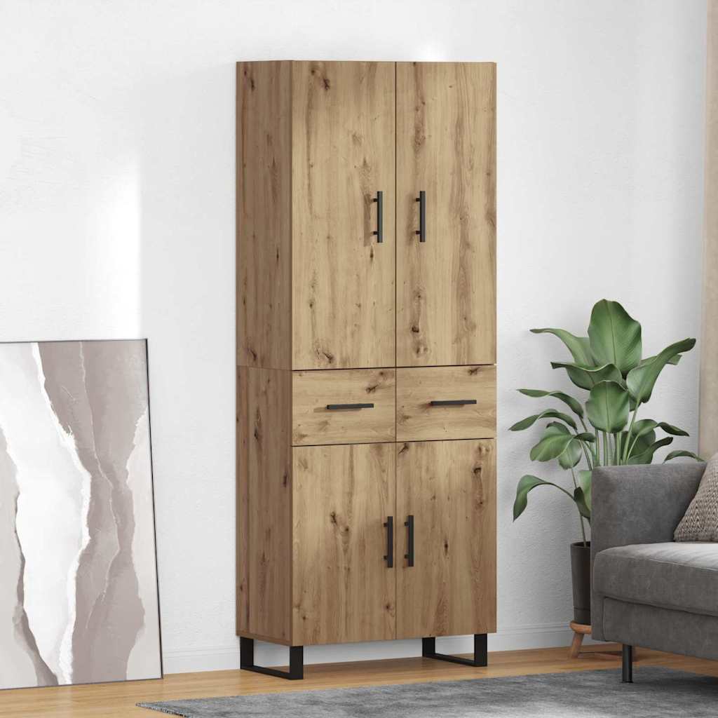 Highboard 2 stk. Artisan-Eiche 69,5 x 34 x 180 cm