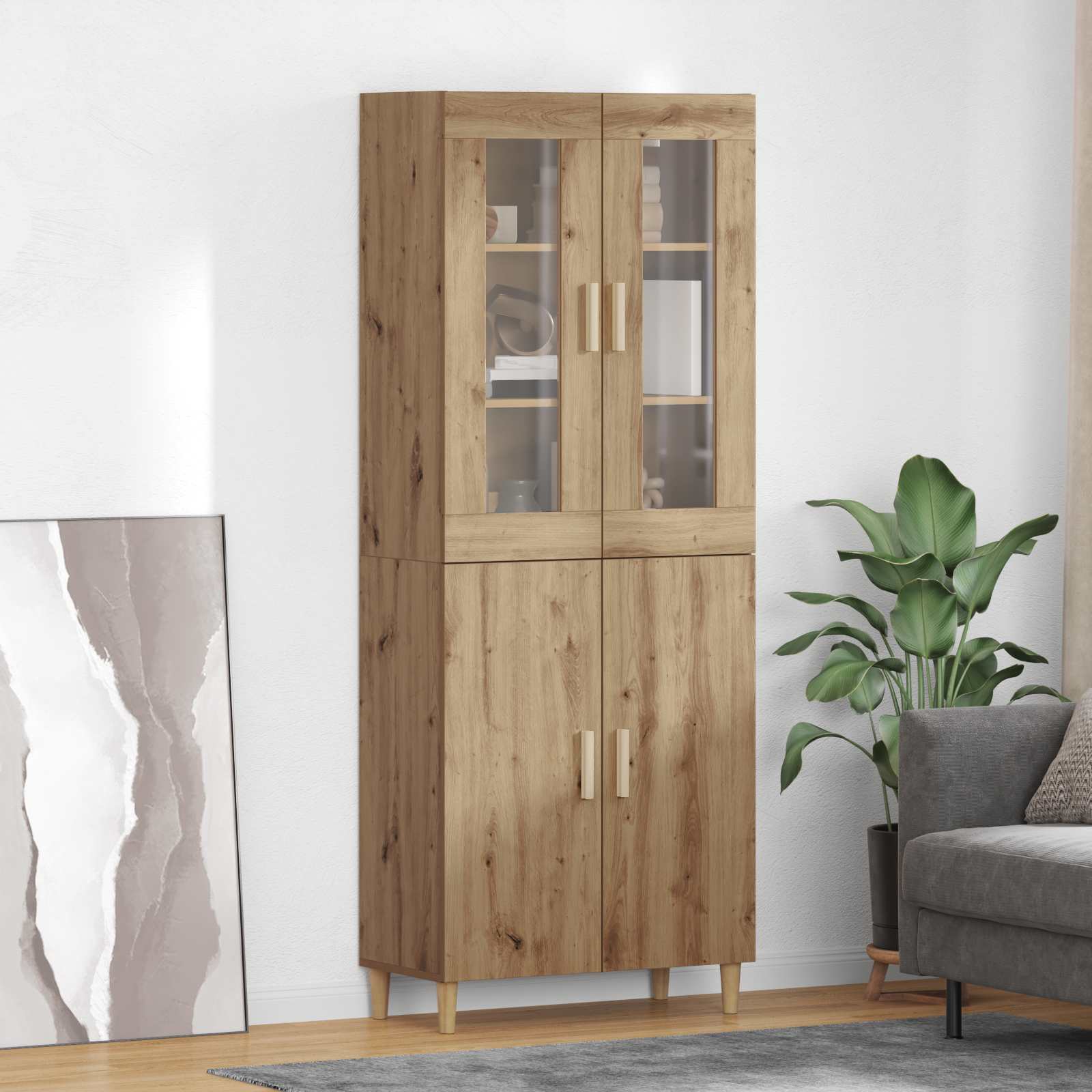 Highboard Artisan-Eiche 69,5 x 34 x 180 cm