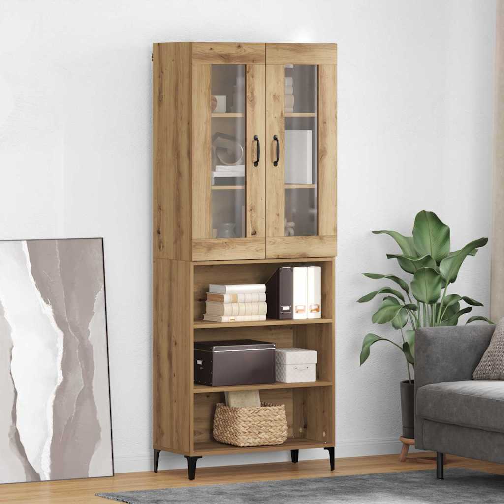 Highboard Artisan-Eiche 69,5 x 34 x 180 cm Holzwerkstoff