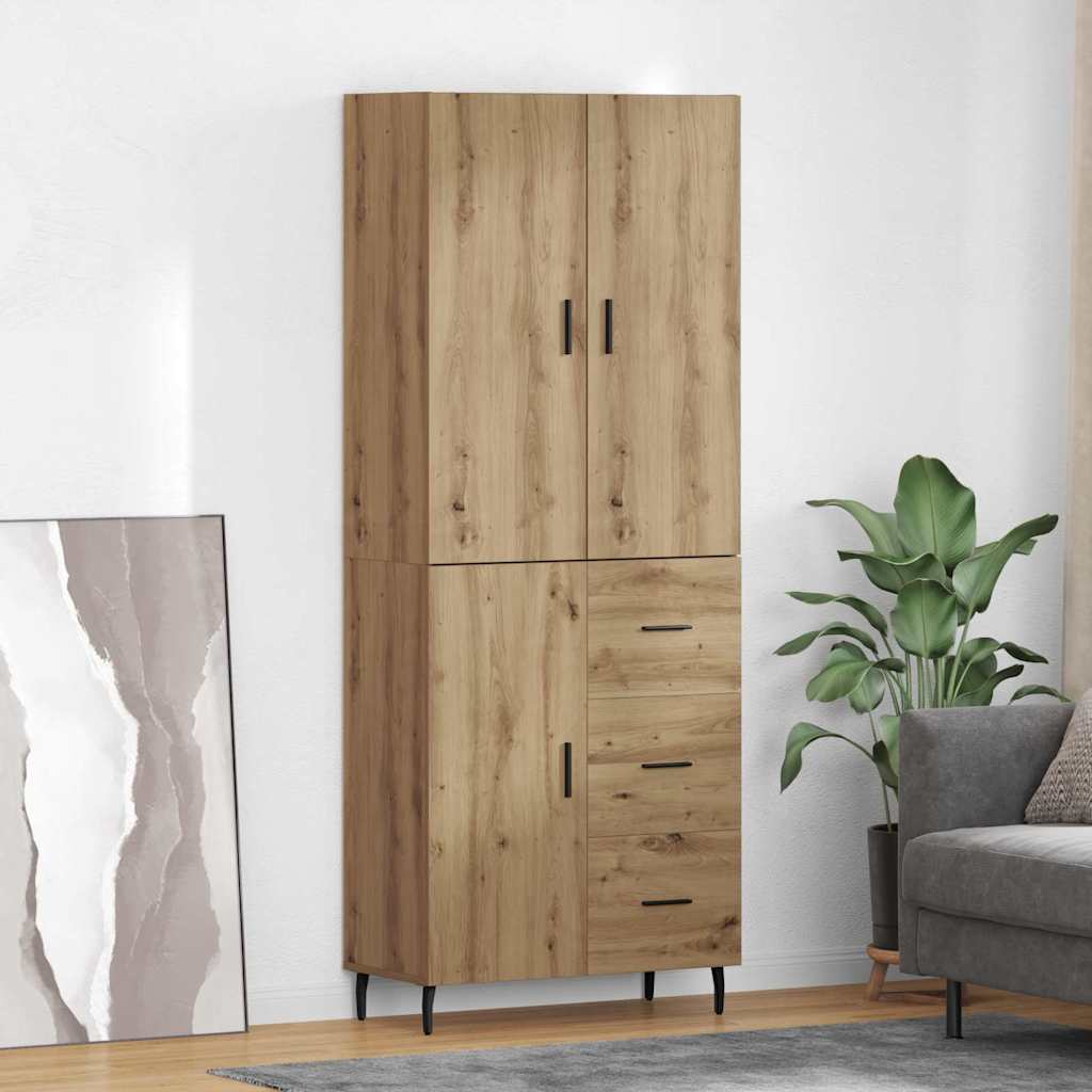 Highboard 2 stk. Artisan-Eiche 69,5 x 34 x 180 cm Holzwerkstoff